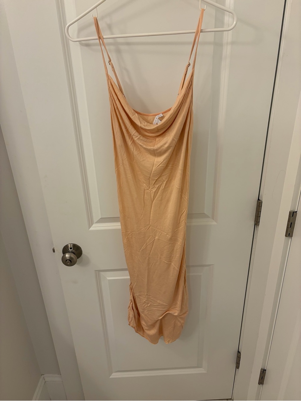 Indah Peach Slip Midi with Cowl Neck